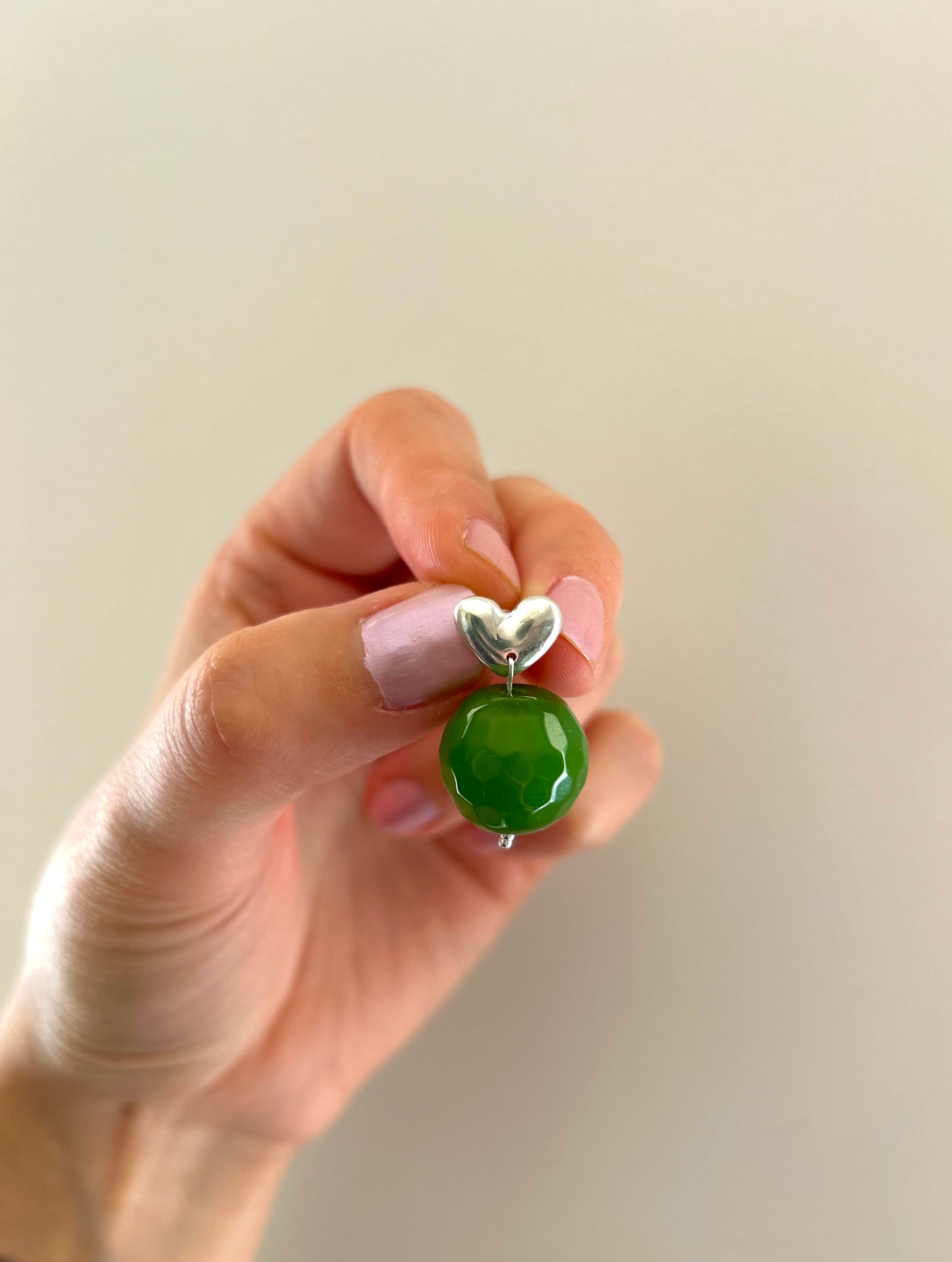 Green Love Earrings