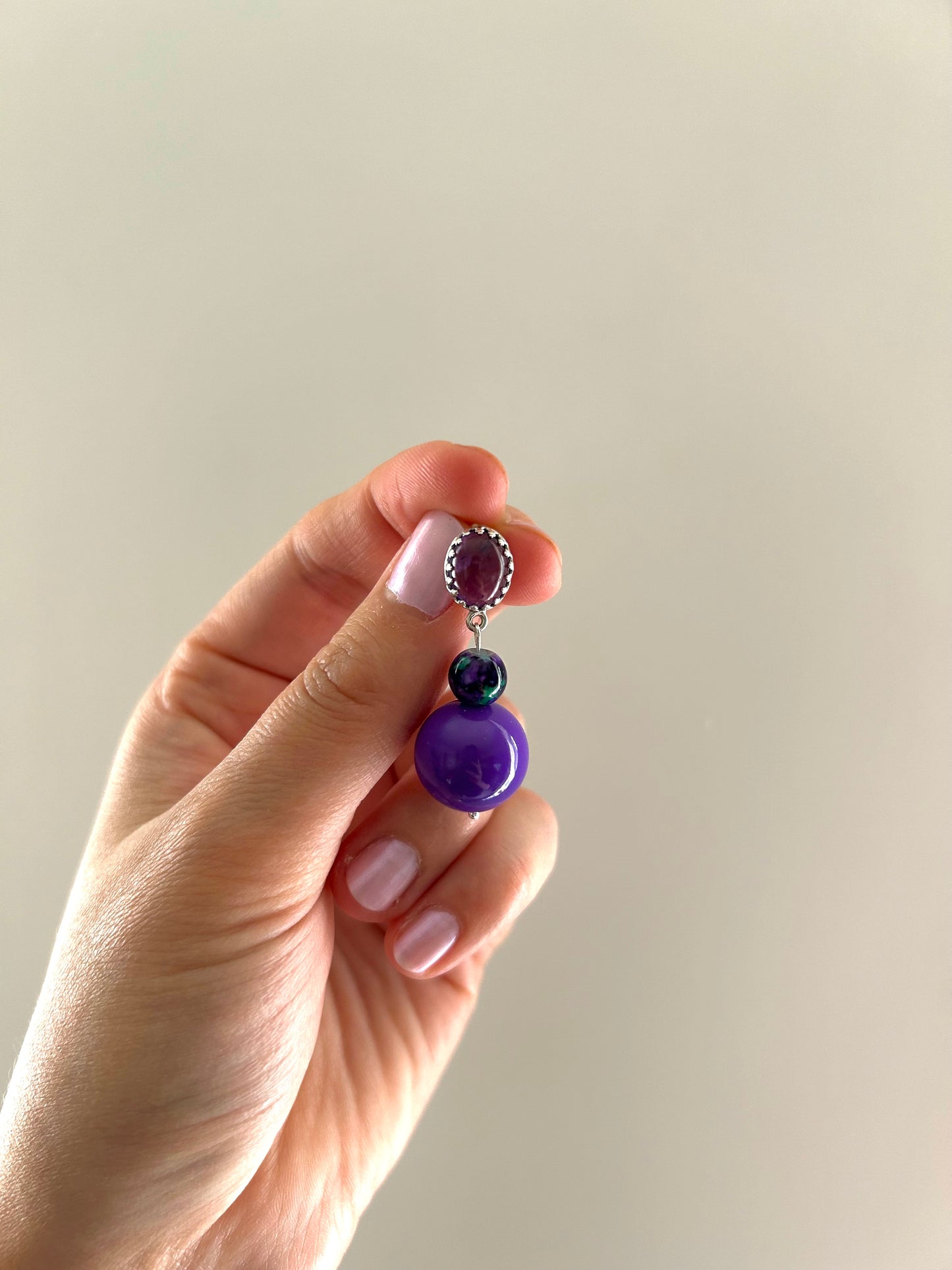 Purple Amethyst Drop Earrings
