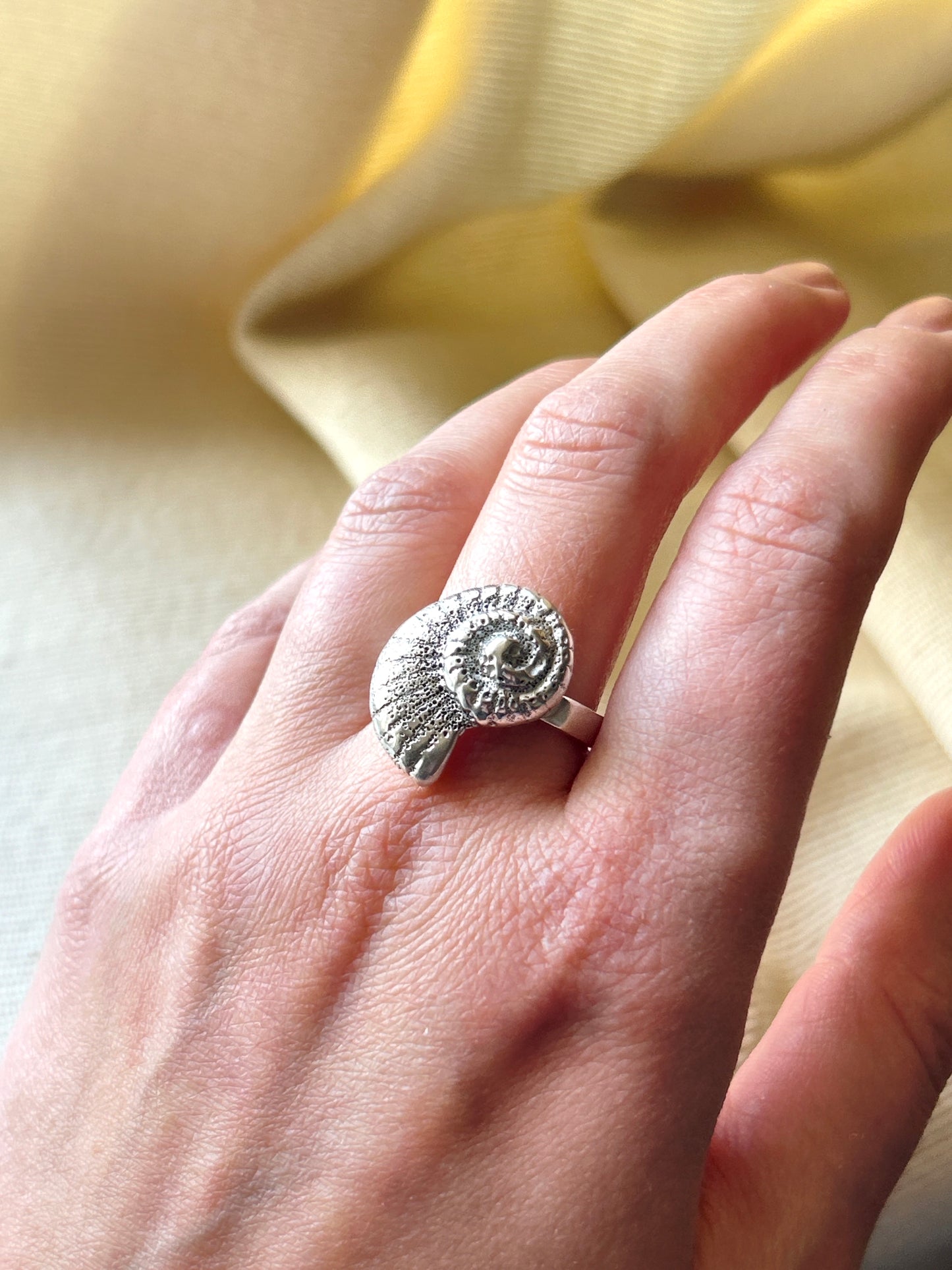 Sterling Silver Shell Statement Ring