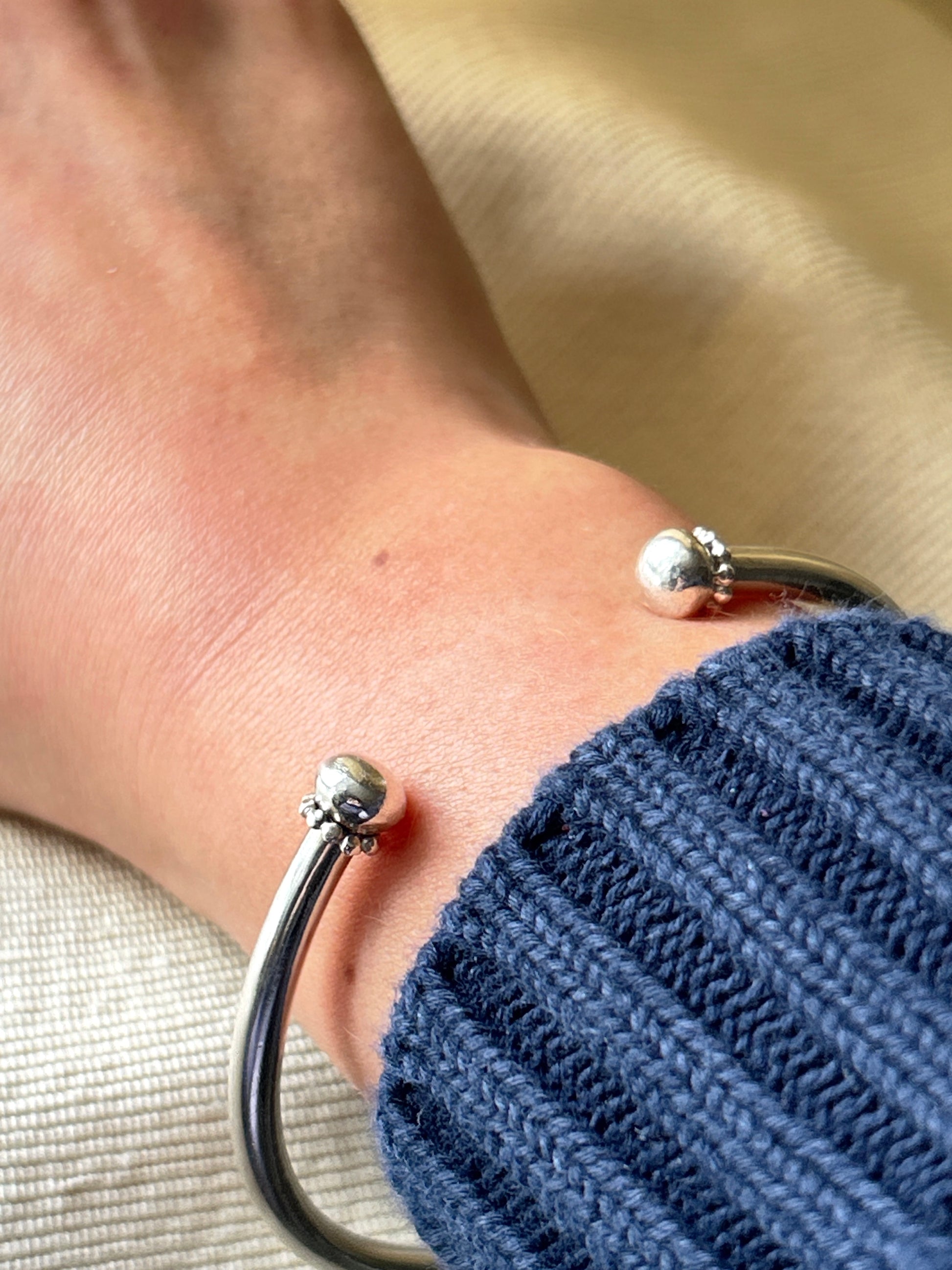 Sterling Silver Open Bangle