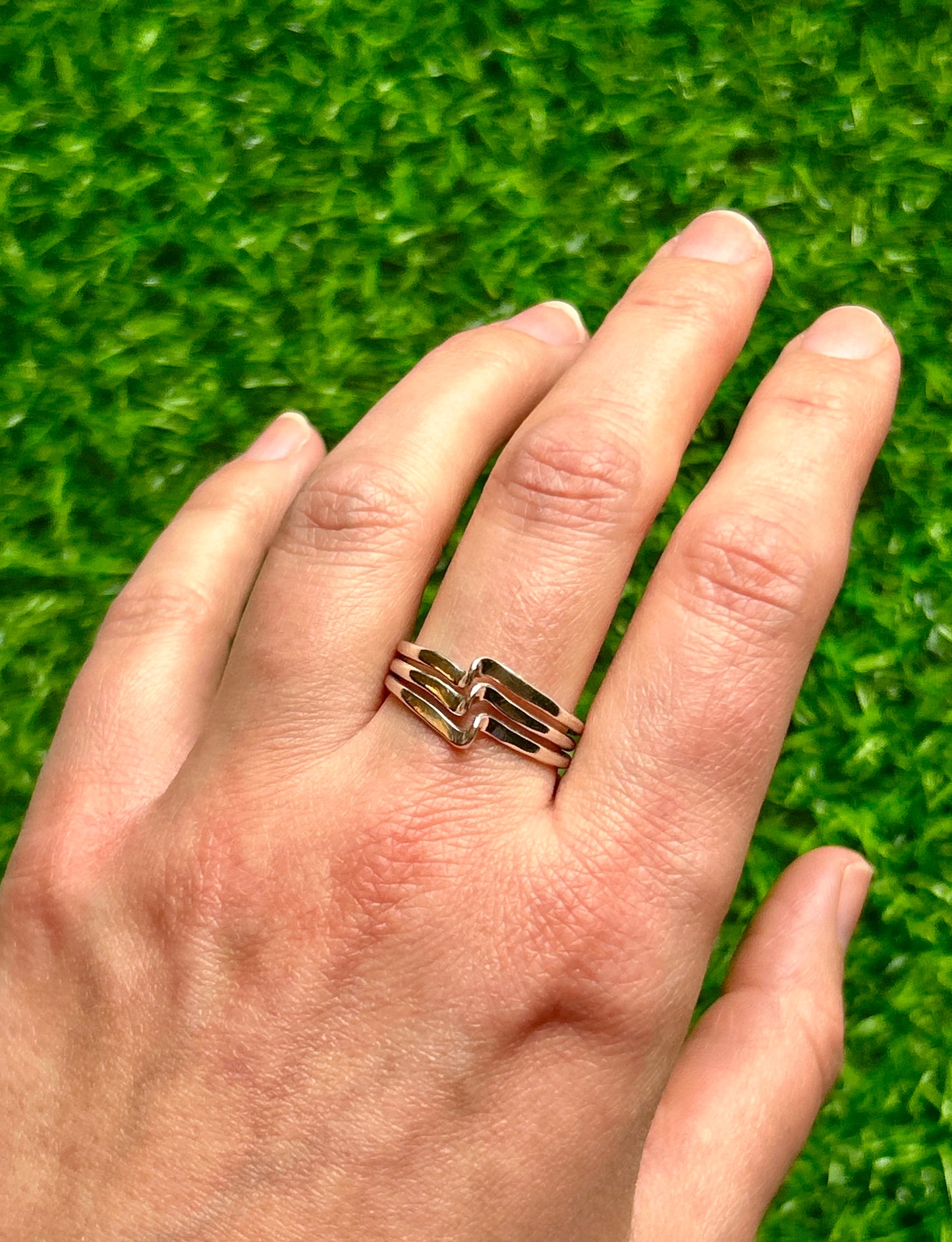 Bespoke Triple Wire Wave Ring