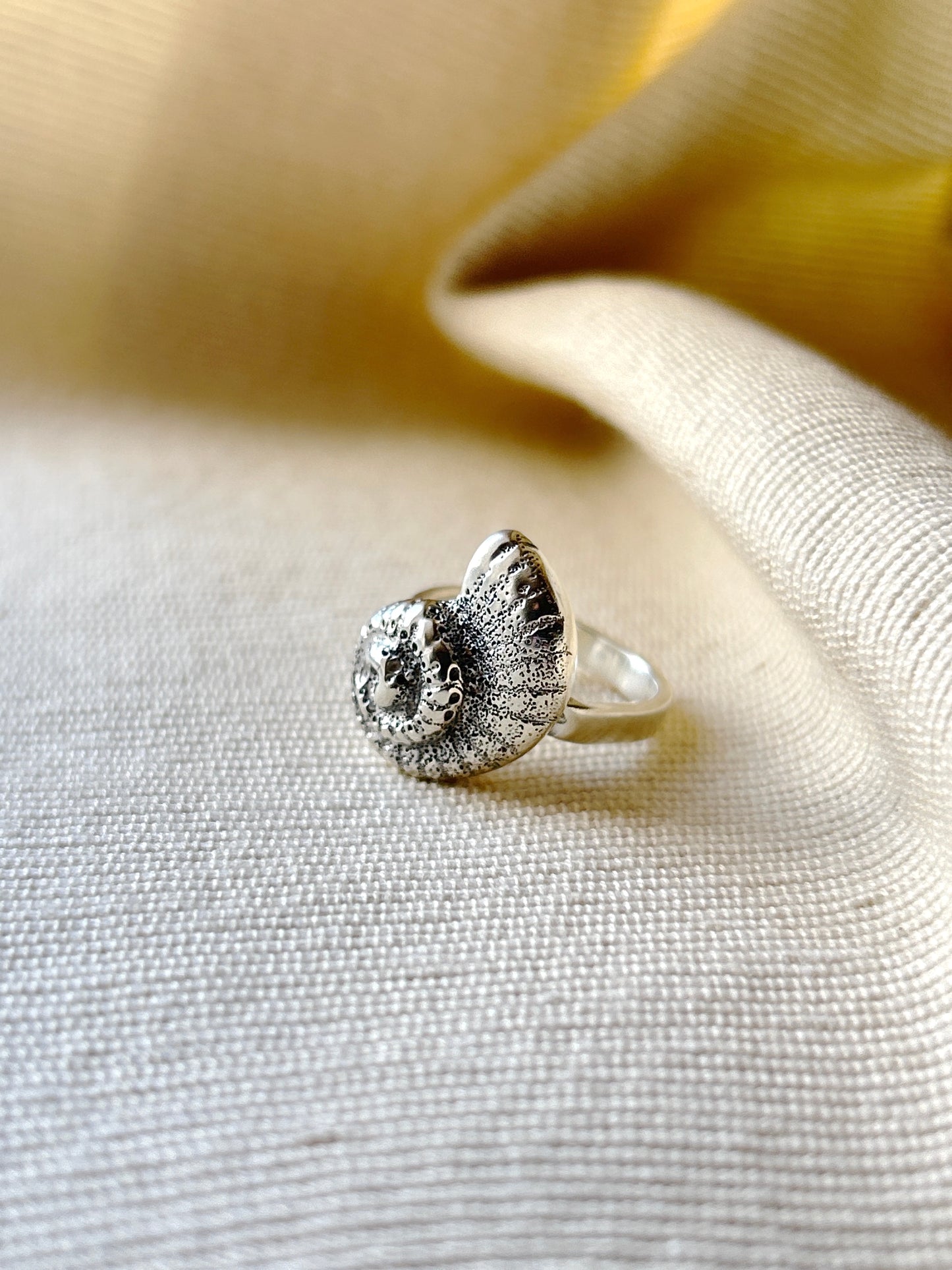 Sterling Silver Shell Statement Ring