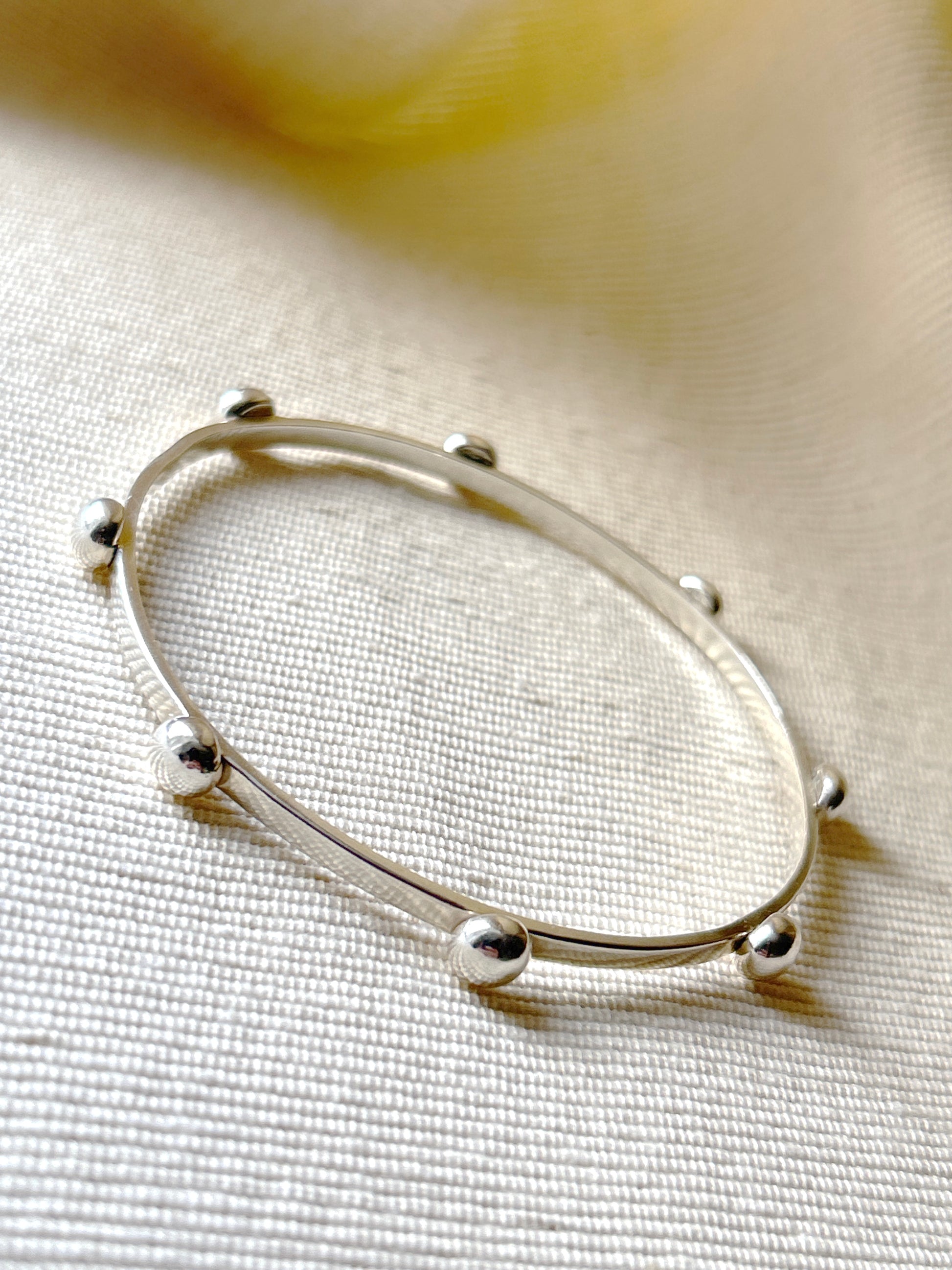Sterling Silver Pebble Bangle