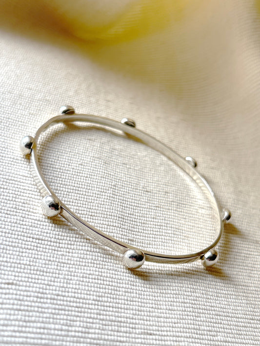 Sterling Silver Pebble Bangle