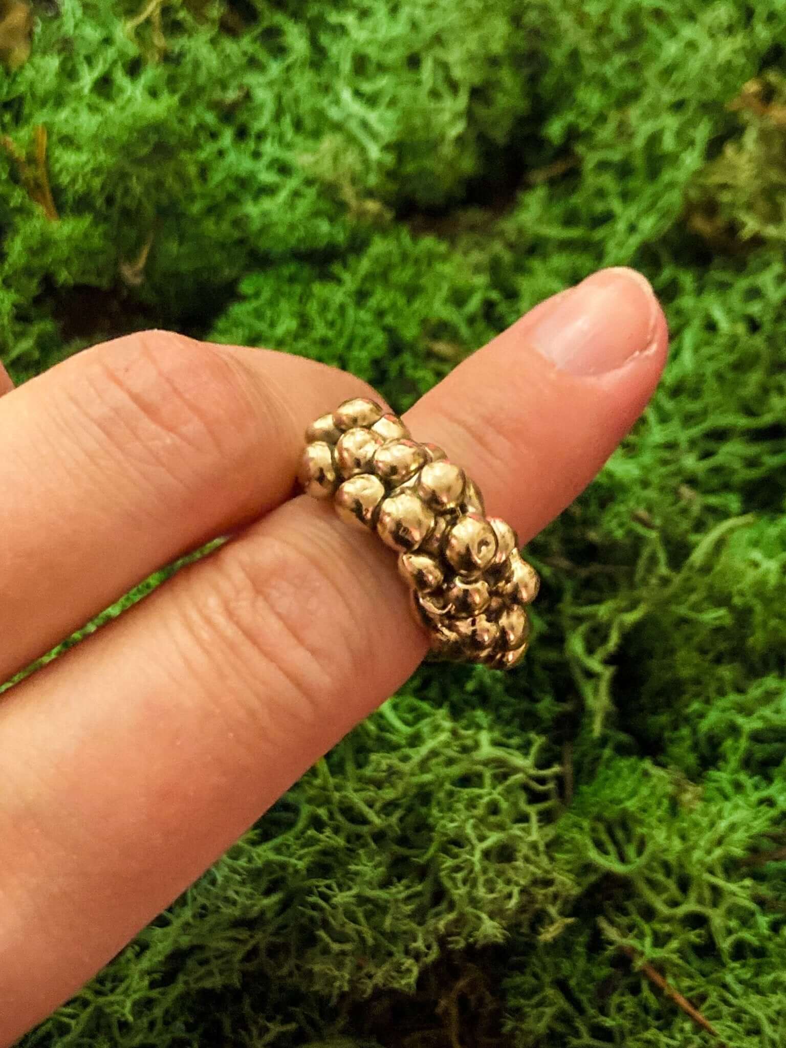 Handmade Brass Bubble Ring - Brass Jewelry