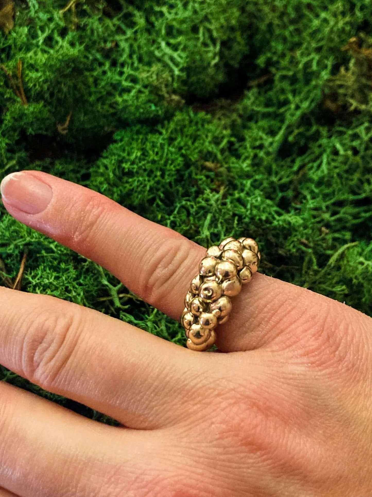 Handmade Brass Bubble Ring - Brass Jewelry