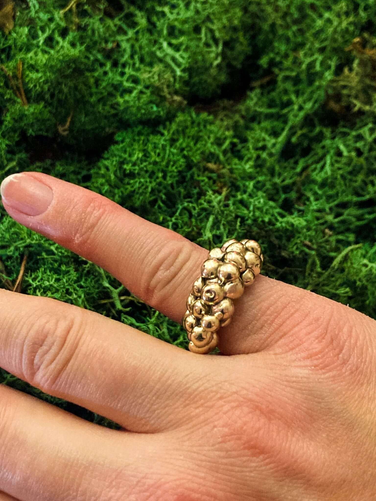Handmade Brass Bubble Ring - Brass Jewelry