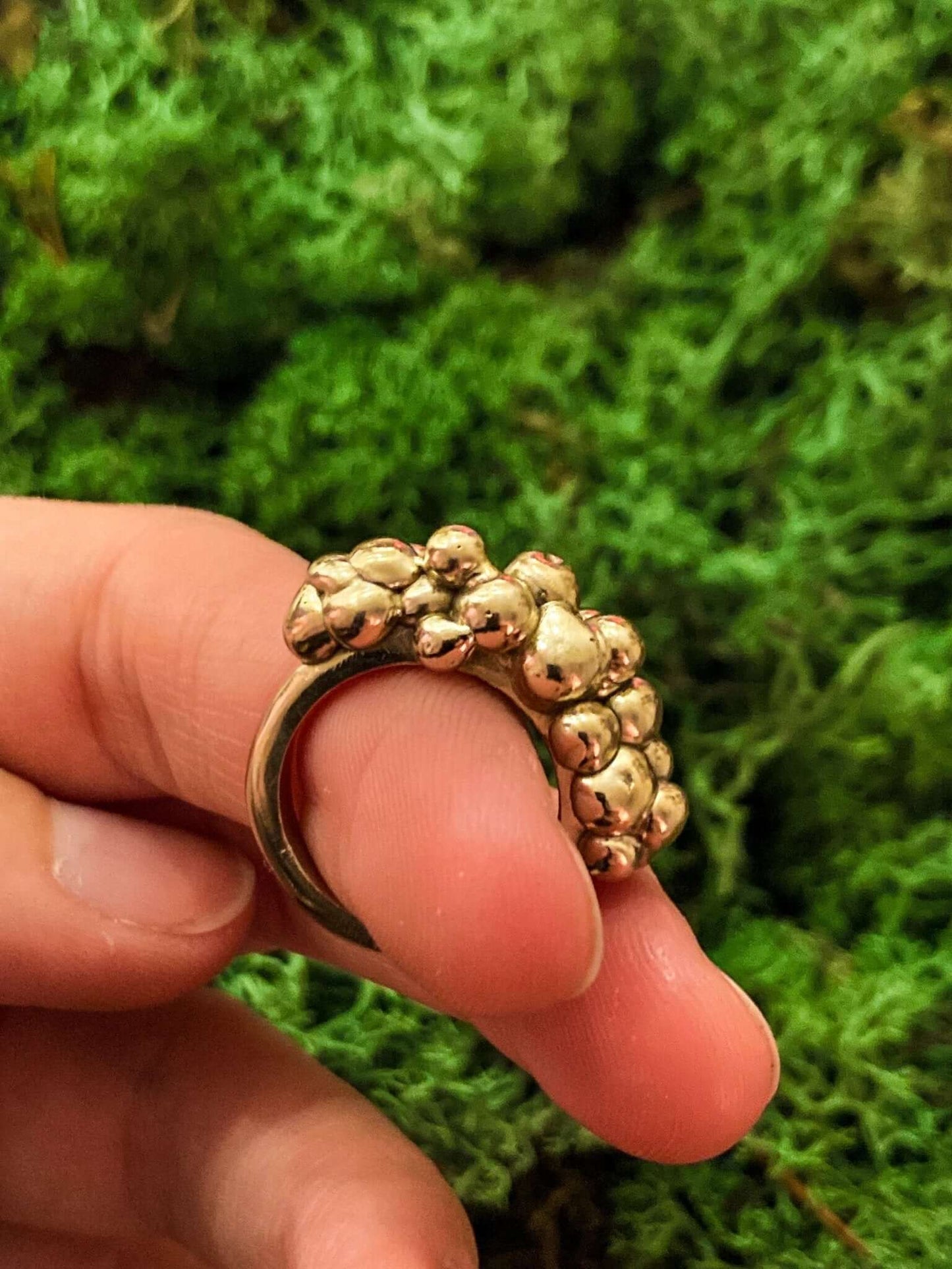 Handmade Brass Bubble Ring - Brass Jewelry