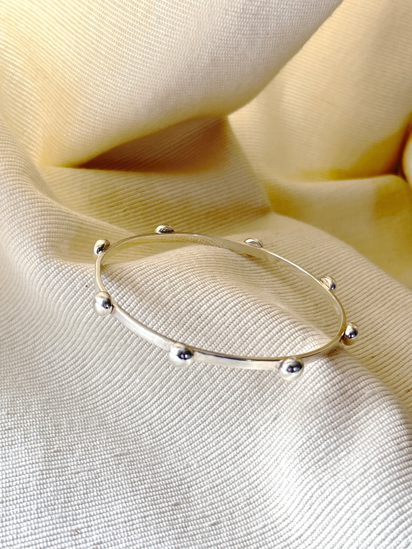 Sterling Silver Pebble Bangle