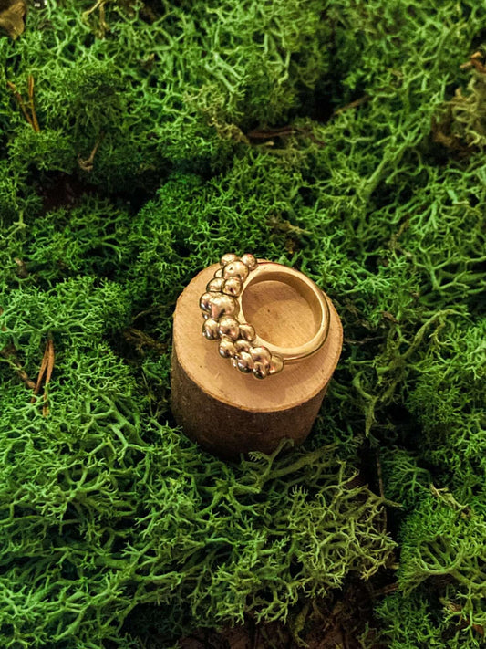Handmade Brass Bubble Ring - Brass Jewelry